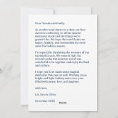 HAPPY HANUKKAH HandGezeichnet CUSTOM 6 FOTO Feiertagskarte (Rückseite)