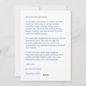 HAPPY HANUKKAH HandGezeichnet CUSTOM 6 FOTO Feiertagskarte (Rückseite)