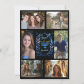 HAPPY HANUKKAH HandGezeichnet CUSTOM 6 FOTO Feiertagskarte (Vorderseite)