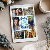 HAPPY HANUKKAH HandGezeichnet CUSTOM 6 FOTO Feiertagskarte