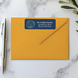 HAPPY HANUKKAH HandGezeichnet Urlaub Rücksendeadre