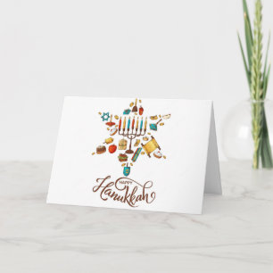 Happy Hanukkah Holiday Card Feiertagskarte