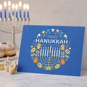 Happy Hanukkah Holiday Card Feiertagskarte