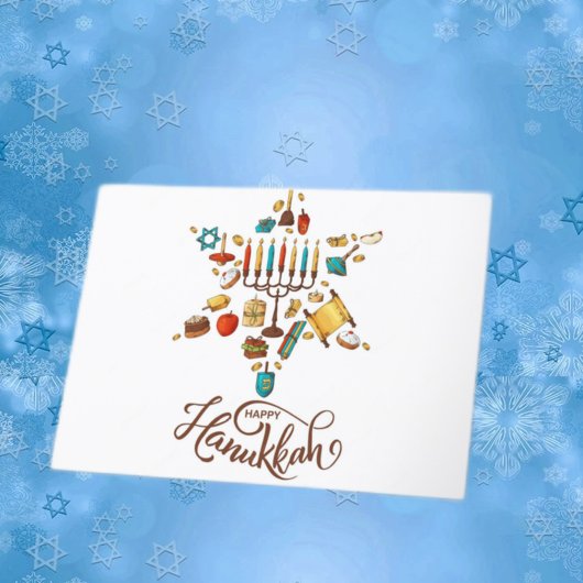 Happy Hanukkah Holiday Card Feiertagskarte