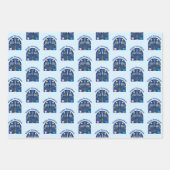 Happy Hanukkah Holiday Festival Geschenkpapier Set (Vorderseite)