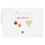 Happy Hanukkah Holiday Festival of Lights (Rückseite Horizontal)