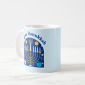 Happy Hanukkah Holiday Festive Coffee Tasse (Vorderseite Links)