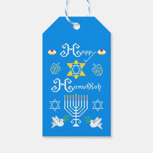 Happy Hanukkah Holiday Geschenkanhänger (Vorderseite)