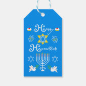 Happy Hanukkah Holiday Geschenkanhänger (Rückseite)