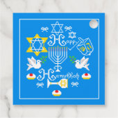 Happy Hanukkah Holiday Geschenkanhänger (Rückseite)