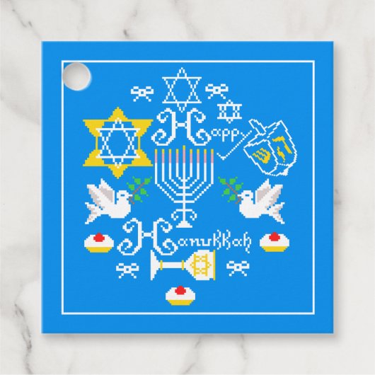 Happy Hanukkah Holiday Geschenkanhänger (Vorderseite)