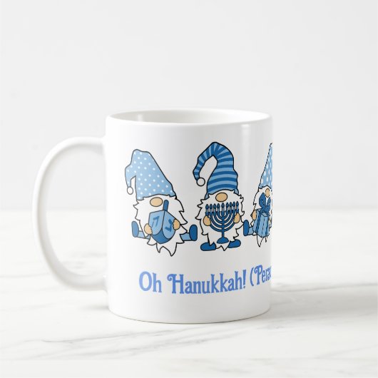 Happy Hanukkah Holiday Gnome Kaffeetasse (Links)