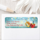 Happy Hanukkah Holiday Gold Hanukkah Menorah (Insitu)