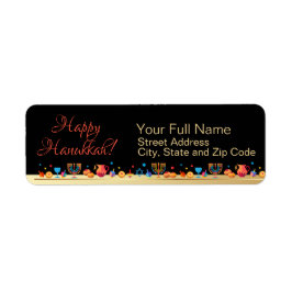 Happy Hanukkah Holiday Gold Hanukkah Menorah