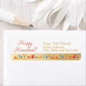 Happy Hanukkah Holiday Gold Hanukkah Menorah (Insitu)