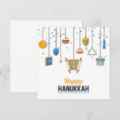Happy Hanukkah Holiday Icon Dekorationen (Vorne/Hinten)