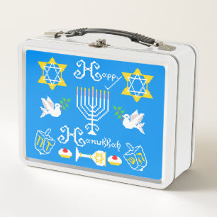 Happy Hanukkah Holiday Metall Brotdose