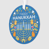 Happy Hanukkah Holiday Ornament (Vorderseite)