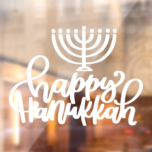 Happy Hanukkah Holiday Window Decal Fensteraufkleber (Blatt 2)