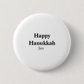 Happy Hanukkah Ihr Name Text editierbar Button (Vorderseite)