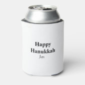 Happy Hanukkah Ihr Name Text editierbar Dosenkühler (Kanne Rückseite)