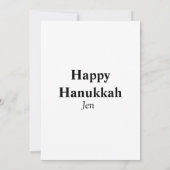 Happy Hanukkah Ihr Name Text editierbar Einladung (Rückseite)