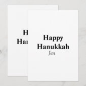 Happy Hanukkah Ihr Name Text editierbar Einladung (Vorne/Hinten)