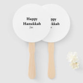 Happy Hanukkah Ihr Name Text editierbar Fächer (Vorne und Hinten)