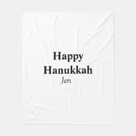 Happy Hanukkah Ihr Name Text editierbar Fleecedecke