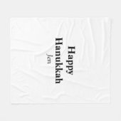 Happy Hanukkah Ihr Name Text editierbar Fleecedecke (Vorderseite (Horizontal))