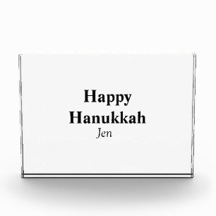 Happy Hanukkah Ihr Name Text editierbar Fotoblock