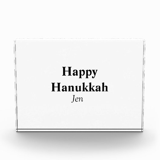Happy Hanukkah Ihr Name Text editierbar Fotoblock (Vorderseite)