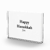 Happy Hanukkah Ihr Name Text editierbar Fotoblock (Rechts)