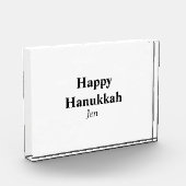Happy Hanukkah Ihr Name Text editierbar Fotoblock (Links)