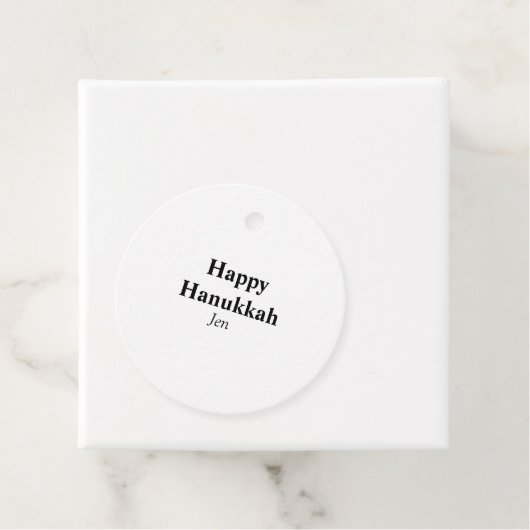 Happy Hanukkah Ihr Name Text editierbar Geschenkanhänger (Beispiel)