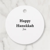 Happy Hanukkah Ihr Name Text editierbar Geschenkanhänger (Vorderseite)