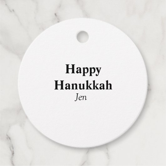 Happy Hanukkah Ihr Name Text editierbar Geschenkanhänger (Vorderseite)