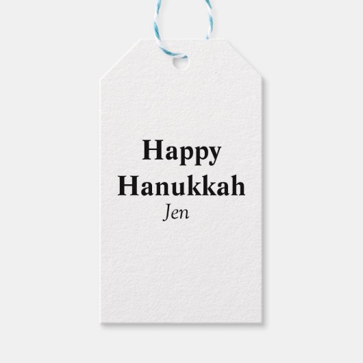 Happy Hanukkah Ihr Name Text editierbar Geschenkanhänger (Vorderseite)