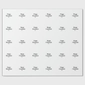 Happy Hanukkah Ihr Name Text editierbar Geschenkpapier (Flach)