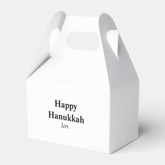 Happy Hanukkah Ihr Name Text editierbar Geschenkschachtel (Vorderseite)