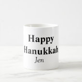 Happy Hanukkah Ihr Name Text editierbar Kaffeetasse (Mittel)