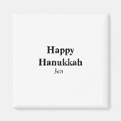 Happy Hanukkah Ihr Name Text editierbar Magnet (Vorne)