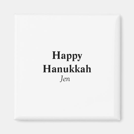 Happy Hanukkah Ihr Name Text editierbar Magnet (Vorne)