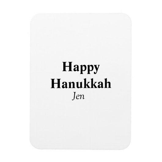 Happy Hanukkah Ihr Name Text editierbar Magnet (Vertikal)