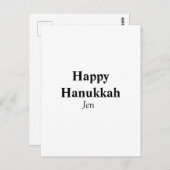 Happy Hanukkah Ihr Name Text editierbar Postkarte (Vorne/Hinten)