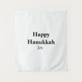 Happy Hanukkah Ihr Name Text editierbar Wandteppich (Vorderseite)