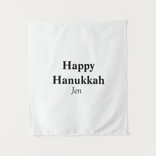 Happy Hanukkah Ihr Name Text editierbar Wandteppich (Vorderseite)