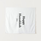 Happy Hanukkah Ihr Name Text editierbar Wandteppich (Vorderseite (Horizontal))