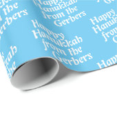 Happy Hanukkah Individuelle Name Geschenkpapier (Rolleneckpunkt)