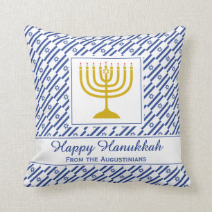 HAPPY HANUKKAH israelische Flagge Personalisiert Kissen